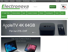 Tablet Screenshot of electronova-luzern.ch